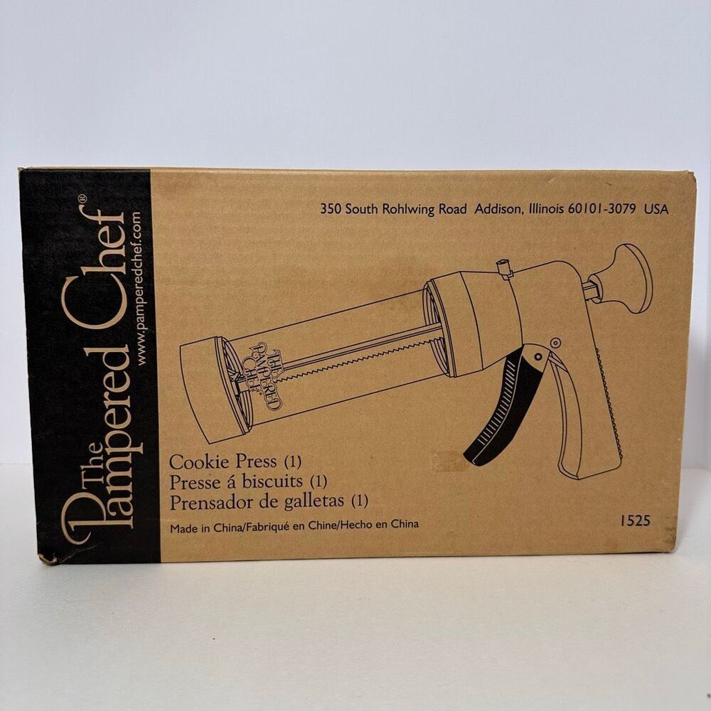 The Pampered Chef Cookie Press #1525 New Open Box